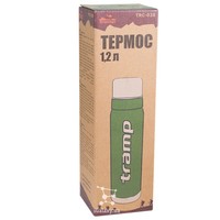 Комплект Tramp Термос 1,2 л оливковий TRC-028-olive + Пробка для термосів Expedition UTRA-287 