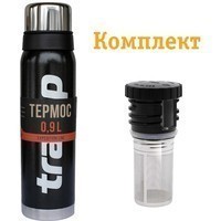Комплект Tramp Термос 0,9 л TRC-027-black + Пробка для термосів Expedition UTRA-287